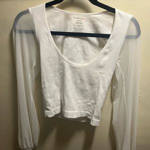 Free People Intimately mesh long sleeve top